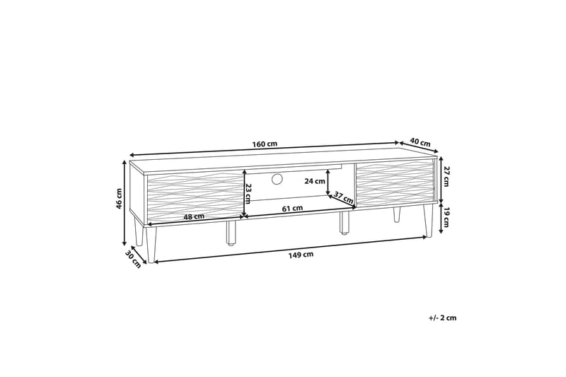 Mccarl TV-Benk 160 cm - Tre/Natur - Møbler - TV- & Mediamøbler - TV benk & mediabenk