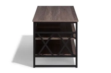 Melnychuk TV-benk 120 cm - Mørkebrun - Møbler - TV- & Mediamøbler - TV benk & mediabenk