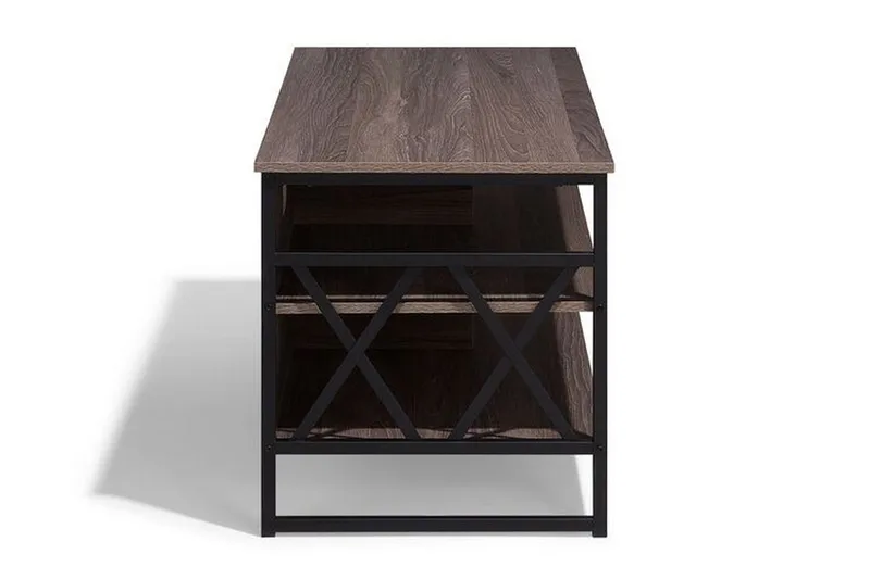 Melnychuk TV-benk 120 cm - Mørkebrun - Møbler - TV- & Mediamøbler - TV benk & mediabenk