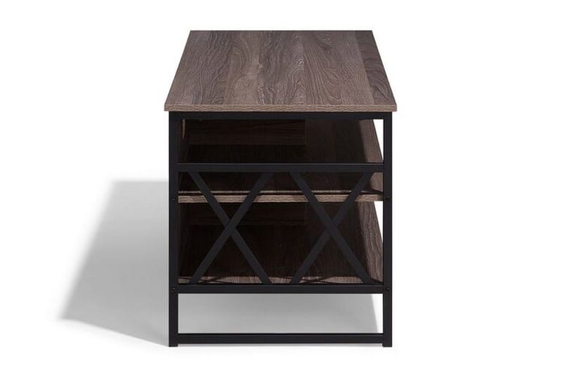 Melnychuk TV-benk 120 cm - Mørkebrun - Møbler - TV- & Mediamøbler - TV benk & mediabenk