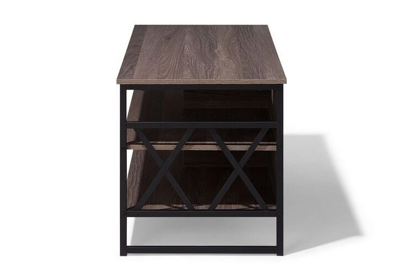 Melnychuk TV-benk 120 cm - Mørkebrun - Møbler - TV- & Mediamøbler - TV benk & mediabenk