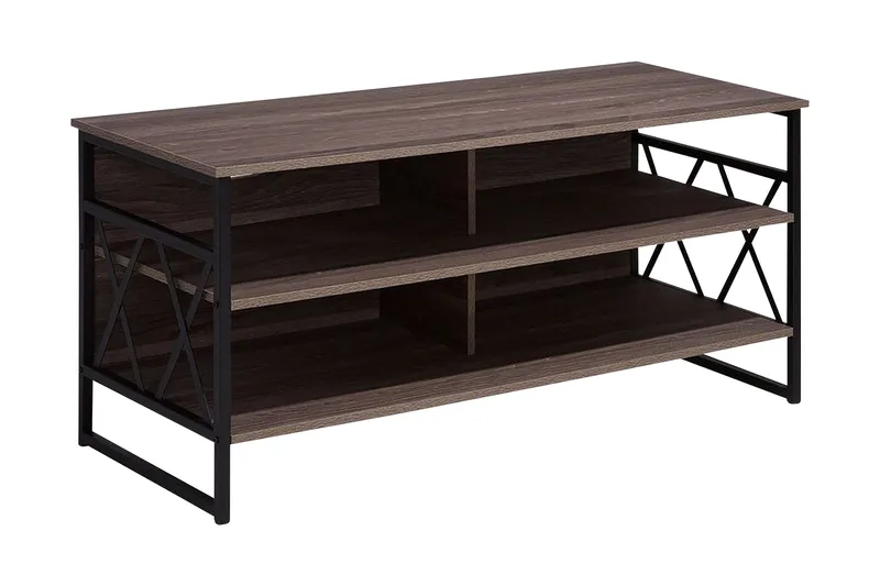 Melnychuk TV-benk 120 cm, Mørkebrun