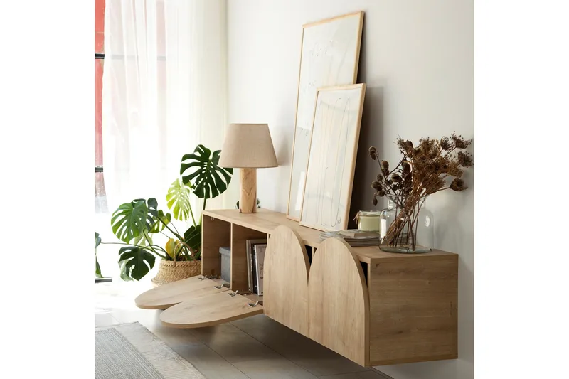 Mesta TV-benk 180 cm - Eik - Møbler - TV- & Mediamøbler - TV benk & mediabenk