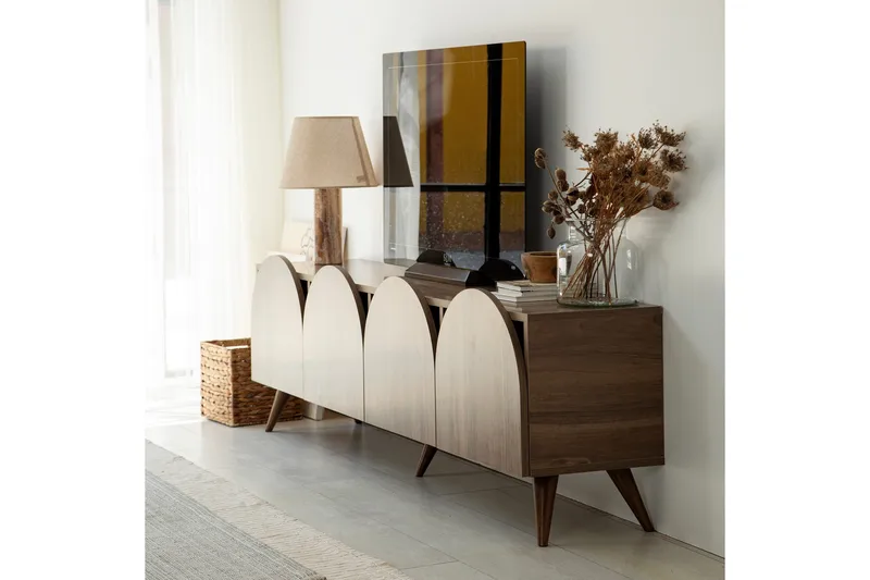 Mesta TV-benk 180 cm - Valnøtt - Møbler - TV- & Mediamøbler - TV benk & mediabenk