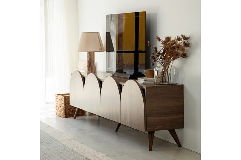 Mesta TV-benk 180 cm - Valnøtt - Møbler - TV- & Mediamøbler - TV benk & mediabenk