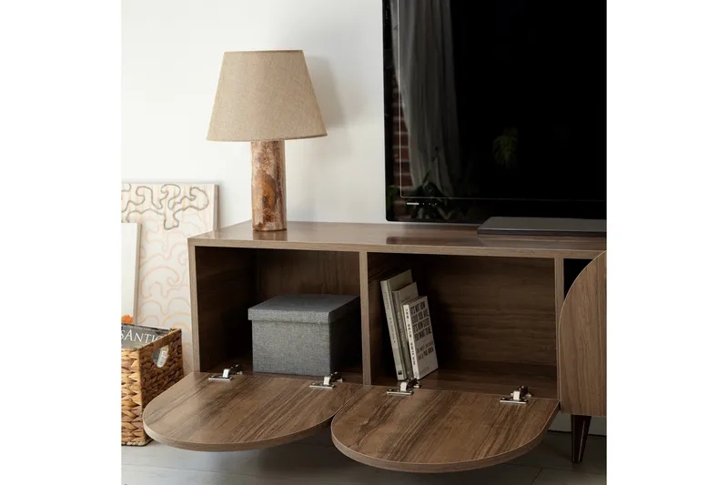 Mesta TV-benk 180 cm - Valnøtt - Møbler - TV- & Mediamøbler - TV benk & mediabenk