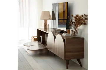 Mesta TV-benk 180 cm - Valnøtt - Møbler - TV- & Mediamøbler - TV benk & mediabenk