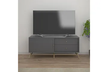Mirela Gulvstående TV-benk 150 cm med Oppbevaring i Malt Tre - Grå - Møbler - TV- & Mediamøbler - TV benk & mediabenk