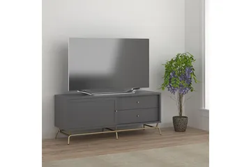 Mirela Gulvstående TV-benk 150 cm med Oppbevaring i Malt Tre - Grå - Møbler - TV- & Mediamøbler - TV benk & mediabenk