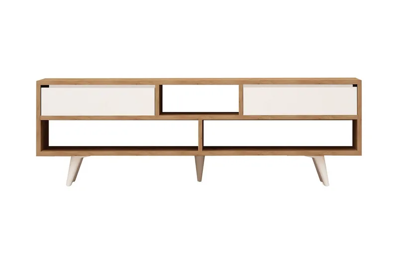 Mod Design TV-benk 140 cm, Brun/Hvit