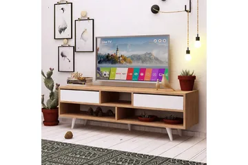 Mod Design TV-benk 140 cm - Brun/Hvit - Møbler - TV- & Mediamøbler - TV benk & mediabenk