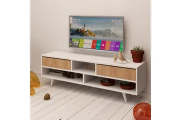 Mod Design TV-benk 140 cm - Hvit/Brun - Møbler - TV- & Mediamøbler - TV benk & mediabenk