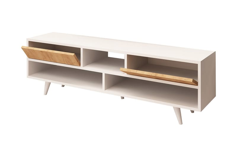 Mod Design TV-benk 140 cm - Hvit/Brun - Møbler - TV- & Mediamøbler - TV benk & mediabenk