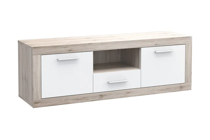 Mohaned TV-benk 148 cm, Brun/Hvit