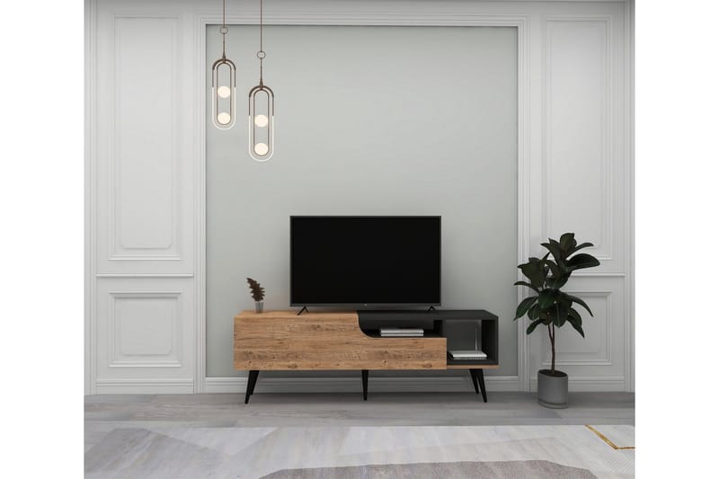 Mul TV-benk 150 cm - Brun/Antrasitt - Møbler - TV- & Mediamøbler - TV benk & mediabenk