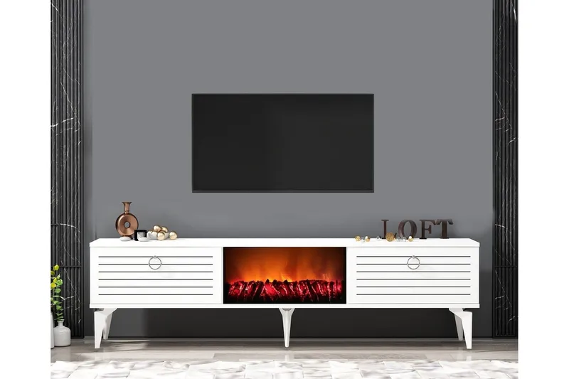 Mula TV-benk 150 cm, Hvit