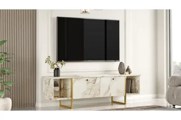 Mushir TV-benk 160 cm - Hvit - Møbler - TV- & Mediamøbler - TV benk & mediabenk