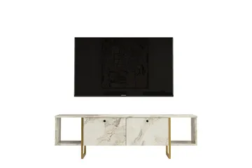 Mushir TV-benk 160 cm - Hvit - Møbler - TV- & Mediamøbler - TV benk & mediabenk