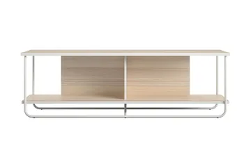 Nadzeya Gulvstående TV-benk 152,9 cm med Oppbevaring i Tre med Metallramme - Beige - Møbler - TV- & Mediamøbler - TV benk & mediabenk