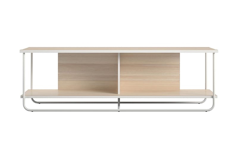Nadzeya Gulvstående TV-benk 152,9 cm med Oppbevaring i Tre med Metallramme - Beige - Møbler - TV- & Mediamøbler - TV benk & mediabenk
