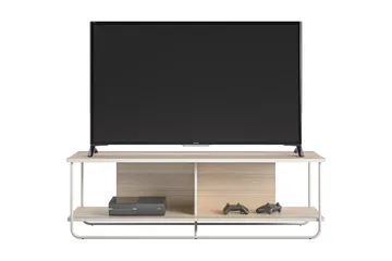 Nadzeya Gulvstående TV-benk 152,9 cm med Oppbevaring i Tre med Metallramme - Beige - Møbler - TV- & Mediamøbler - TV benk & mediabenk
