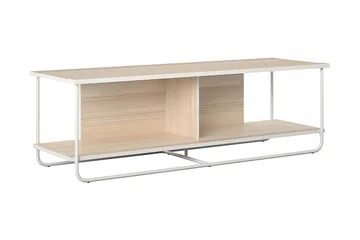 Nadzeya Gulvstående TV-benk 152,9 cm med Oppbevaring i Tre med Metallramme - Beige - Møbler - TV- & Mediamøbler - TV benk & mediabenk