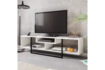 Naftali TV-Benk 149 cm - Hvit|Svart - Møbler - TV- & Mediamøbler - TV benk & mediabenk