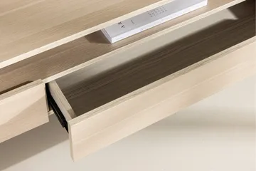 Navarra Gulvstående TV-benk 180 cm med Oppbevaring i Malt Tre - Beige - Møbler - TV- & Mediamøbler - TV benk & mediabenk