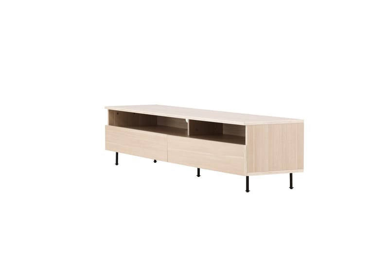 Navarra Gulvstående TV-benk 180 cm med Oppbevaring i Malt Tre - Beige - Møbler - TV- & Mediamøbler - TV benk & mediabenk