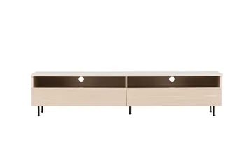 Navarra Gulvstående TV-benk 180 cm med Oppbevaring i Malt Tre - Beige - Møbler - TV- & Mediamøbler - TV benk & mediabenk