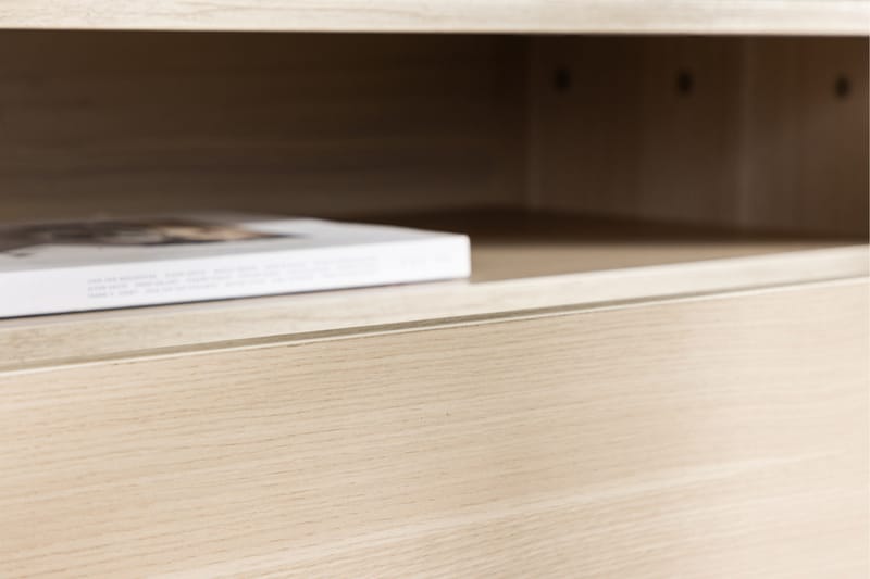 Navarra Gulvstående TV-benk 180 cm med Oppbevaring i Malt Tre - Beige - Møbler - TV- & Mediamøbler - TV benk & mediabenk
