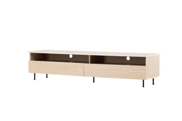 Navarra Gulvstående TV-benk 180 cm med Oppbevaring i Malt Tre - Beige - Møbler - TV- & Mediamøbler - TV benk & mediabenk