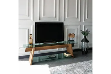 Noralee TV-benk 158 cm - Valnøtt/Grønn - Møbler - TV- & Mediamøbler - TV benk & mediabenk