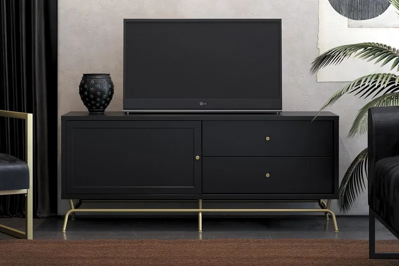Nova TV-benk 150x50 cm Svart - Møbler - TV- & Mediamøbler - TV benk & mediabenk