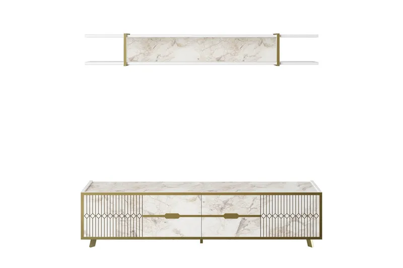 Ocotla TV-benk 179,8 cm - Hvit - Møbler - TV- & Mediamøbler - TV benk & mediabenk