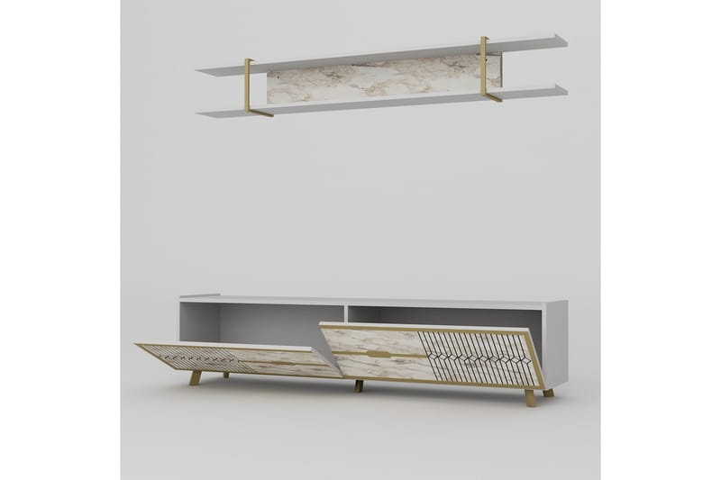 Ocotla TV-benk 179,8 cm - Hvit - Møbler - TV- & Mediamøbler - TV benk & mediabenk