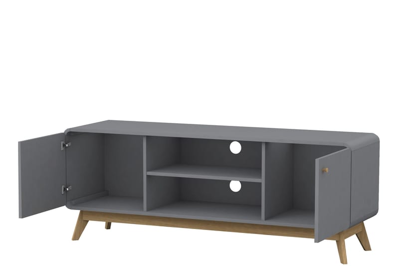Olivet Tv-benk 140 cm - Grå - Møbler - TV- & Mediamøbler - TV benk & mediabenk