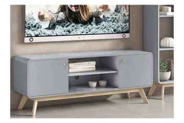 Olivet Tv-benk 140 cm - Grå - Møbler - TV- & Mediamøbler - TV benk & mediabenk