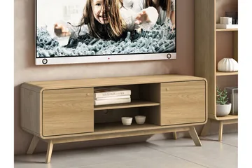 Olivet Tv-benk 140 cm - Natur - Møbler - TV- & Mediamøbler - TV benk & mediabenk
