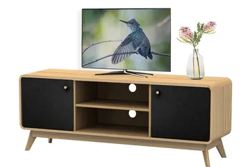 Olivet Tv-benk 140 cm - Natur/Svart - Møbler - TV- & Mediamøbler - TV benk & mediabenk