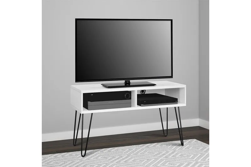 Owen TV-benk 107x50 cm Hvit - Dorel Home - Møbler - TV- & Mediamøbler - TV benk & mediabenk