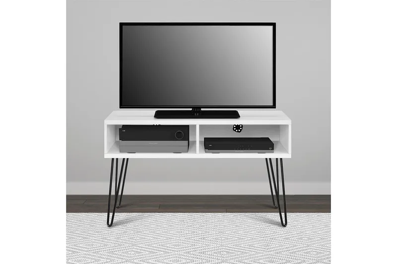 Owen TV-benk 107x50 cm Hvit - Dorel Home - Møbler - TV- & Mediamøbler - TV benk & mediabenk