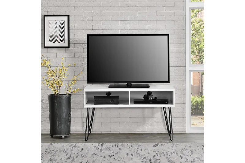 Owen TV-benk 107x50 cm Hvit - Dorel Home - Møbler - TV- & Mediamøbler - TV benk & mediabenk