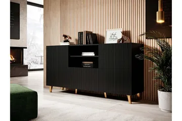 Pafos Tv-benk 40x82x150 cm - Svart - Møbler - TV- & Mediamøbler - TV benk & mediabenk