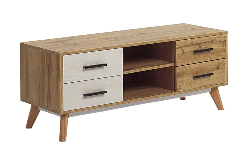 Poblat TV-Benk 120 cm - Hvit - Møbler - TV- & Mediamøbler - TV benk & mediabenk