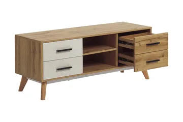 Poblat TV-Benk 120 cm - Hvit - Møbler - TV- & Mediamøbler - TV benk & mediabenk