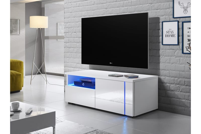 Portvasgo TV-Benk 100 cm - Hvit - Møbler - TV- & Mediamøbler - TV benk & mediabenk