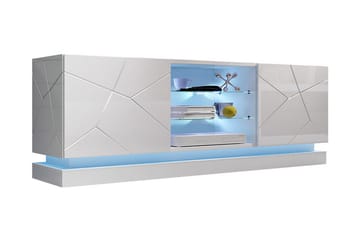 Qiu TV-benk 160 cm - Hvit Highlighter - Møbler - TV- & Mediamøbler - TV benk & mediabenk