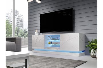 Qiu TV-benk 160 cm - Hvit Highlighter - Møbler - TV- & Mediamøbler - TV benk & mediabenk