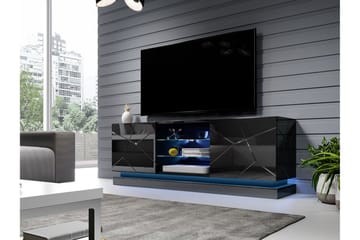 Qiu Tv-benk 160 cm - Svart - Møbler - TV- & Mediamøbler - TV benk & mediabenk